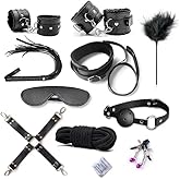 10 Pcs Sex Bonding Straps for Couples Adjustable Hand Cuffs Sex Hand Ties for Adult Play Ankles and Wrists Bondaged Bed Strap