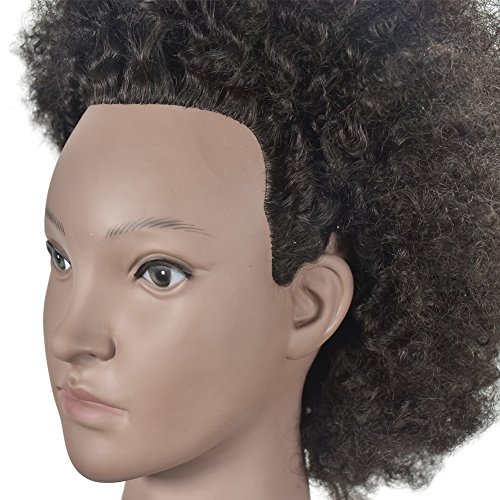 image for ErSiMan Afro Professional Female Cosmetology Mannequin Head with 100% 