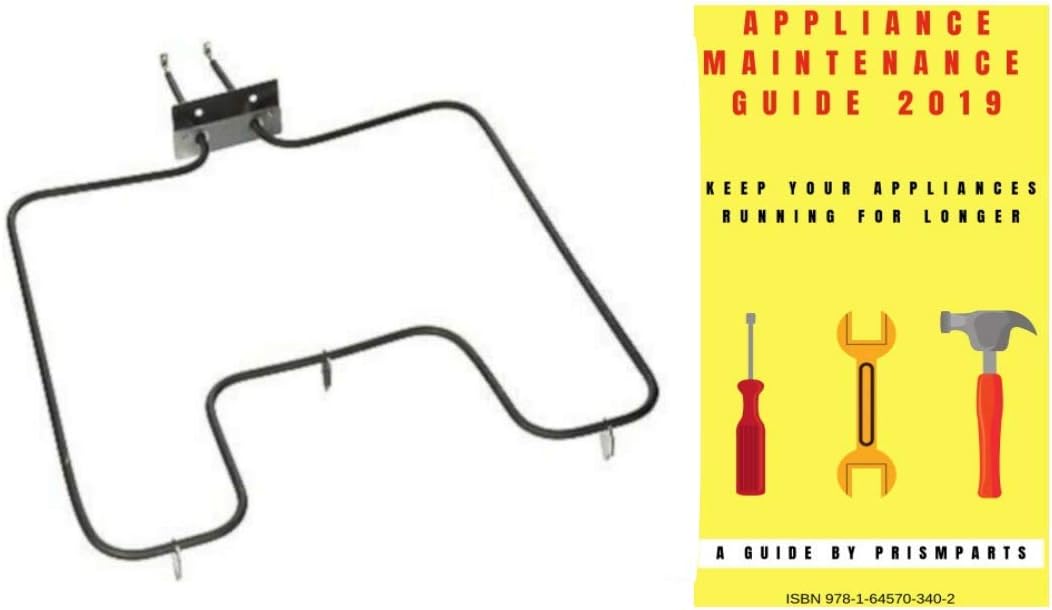 For Frigidaire Oven Range Stove Heating Bake Element PP1310955FR974 Bundle with PrismParts Appliance Maintenance Guide 2019 (Ships Separately)