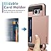 Vofolen Case for Galaxy S7 Edge Case Slidable Card Holder S7 Edge Wallet Case Hybrid Protective Shell Shockproof Rubber Bumper Armor Scratch-Proof ID Card Slot Case Cover for Galaxy S7 Edge Rose Gold