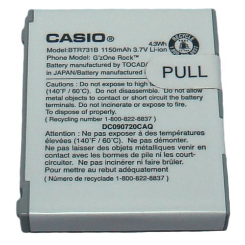 Casio OEM Standard Battery for Casio G'zOne Rock C731 BTR731B