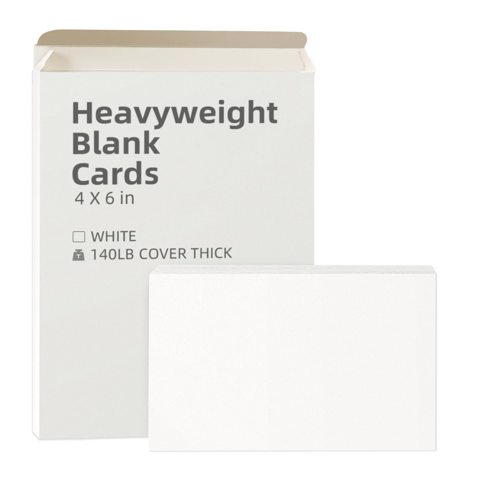 Photo 1 of 60CT 4X6 140lb 300gsm White Sketch Paper Cards Heavyweight Blank Card Stock for Mailing Postcards, Wedding Invitations,Thank You,Index Cards