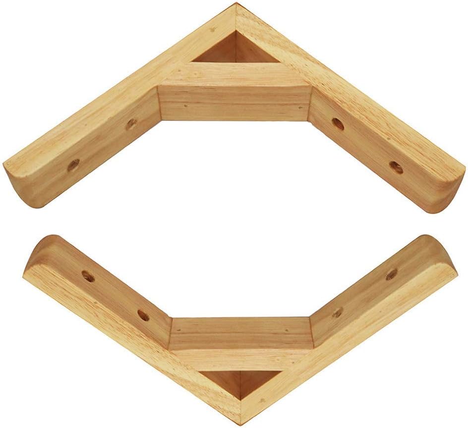 2 Piezas de Madera Maciza Shelf90 Grado Ángulo Recto Estantería de