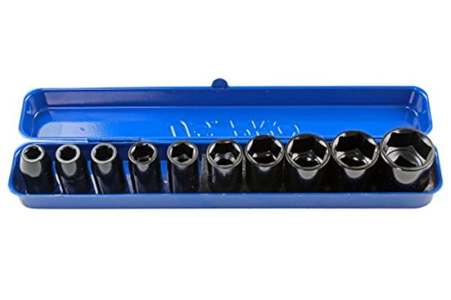 US PRO 10pc 1/2"dr Shallow Impact Socket Set Metric MM B1396