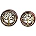 Oasis Plus Tree of Life Organic Wood Flesh Tunnels Double Flared Ear Stretcher Saddle Plugs Gauge 20mm 3/4