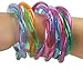 Neliblu Glitter Rubber Bangle Bracelets, Pack of 12