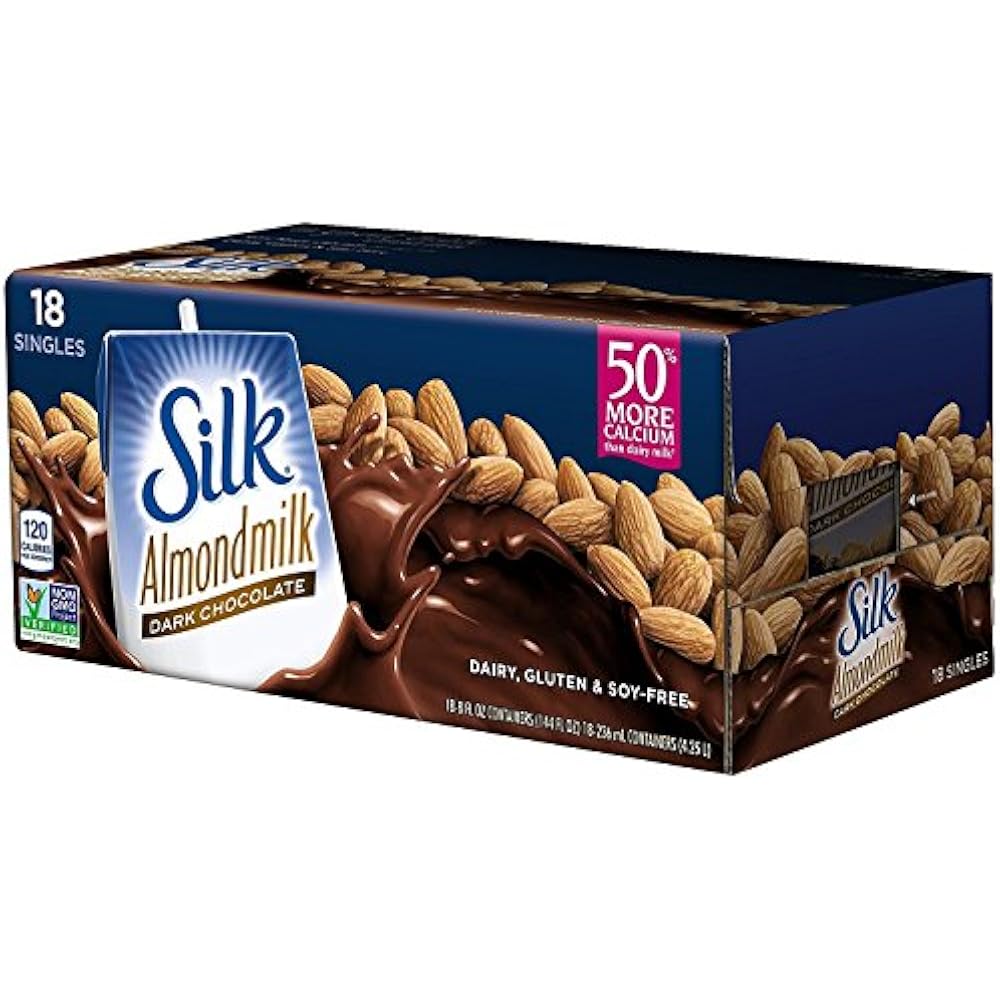Silk Pure Soy Milk Almondmilk, Dark Chocolate, 8 Ounce, 18 Count, Flavored Milk, eBay