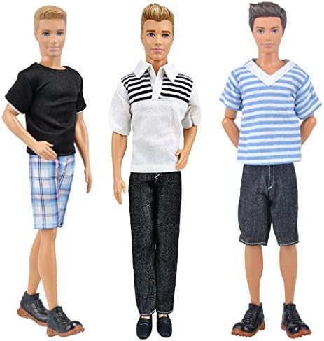 3 sets of everyday doll costume doll forbarbie boyfriend ken doll - random style