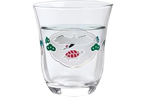Toyo Sasaki Glass B-00311-J403 Japanese Sake Glass, Sake Cup, Crane and Turtle Pattern, Approx. 3.3 fl oz (85 ml)