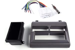 PIT66 Dash Pad Cover Install Dash Kit Wire Harness Adapter Compatible with 1988-1994 Chevy GMC Trucks Mount Dashboard Cover Grey