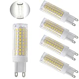 Ulight G9 led Light Bulbs 75W 100W Replacement, Halogen Bulbs Equivalent 850lm, Dimmable g9 led Bulbs AC110V 120V 130 Voltage Input, Daylight White Pack of 4 (Daylight White 6000K)