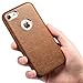 iPhone 8 Leather Case - iPhone 8 Case for Leather - Premium PU Leather Case Best Vintage Cellphone Protective Back Cover – Luxury Ultra Slim Thin Fit Phone Faux Leather Case for Apple iPhone 8 - Brown