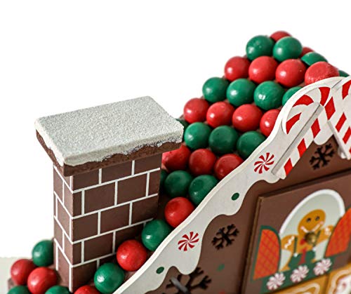 BRUBAKER Advent Calendar - Wooden Gingerbread House with 4 LED Lights - 10.3 x 17.7 x 2.1 inches - Thumbnail 3