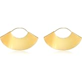 Lightweight Boho Bohemian Fan Earrings for Women Geometric Dangle Drop Half Round African Tribal Ethnic Jewelry