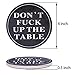 Coasters For Drinks Absorbent - DON'T FΛCK UP MY TABLE - Passive Aggressive Funny Coaster Set 6 Pack Drink Coasters In Black With Cork Backing, Prevent Furniture from Dirty and Scratched