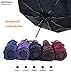 BESTFUN Travel Umbrella - Sun&Rain Compact Umbrella for Men Women and Kids, Windproof Automatic Lightweight Unbreakable Umbrellas (Purple)