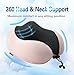 Travel Pillow - Memory Foam Neck Pillow with 360 Head & Neck Support Comfortable for Long Flight, Airplane, Train, Reading, Working, Ergonomically (Pink2)