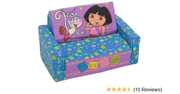 Amazon Com Dora The Explorer Flip Open Sofa With Slumber Bag Baby