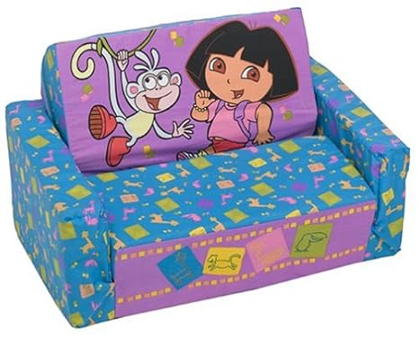Amazon Com Dora The Explorer Flip Open Sofa With Slumber Bag Baby