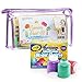 Glokers Early Learning Kids Paint Set, 28 Piece Mini Flower Sponge Paint Brushes. Assorted Painting Drawing Tools in a Clear Durable Storage Pouch. Including 6 Crayola Washable Kids Paint