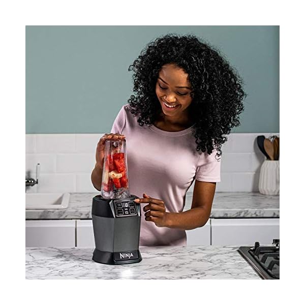 Ninja Blender with Auto-iQ [BN495UK] 1000 W, 2 x 700 ml Cups, Black/Silver