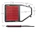 Upgr8 U8701-1314 Hd PRO OEM Replacement High Performance Dry Drop-in Panel Air Filter Red