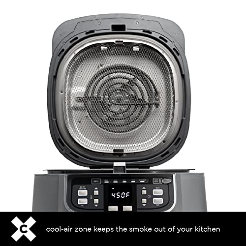 CRUX Smokeless Indoor Grill and Digital Air Fryer Oven Combo with Adjustable Temperature and 5