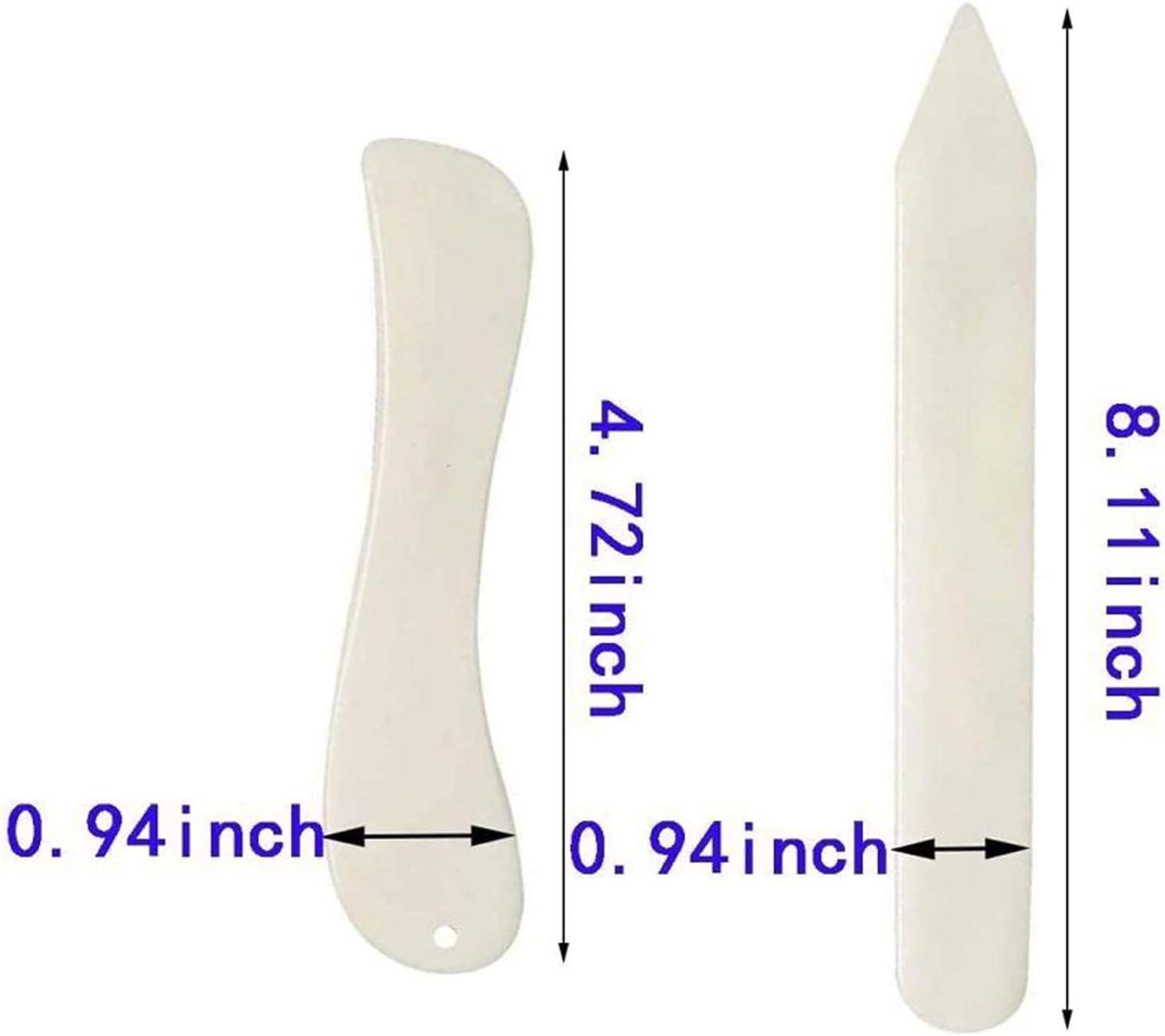 AQSXO Bone Folder Tool, Bone Paper Creaser Scoring, for DIY Handmade Leather Burnishing Bookbinding Cards and Paper Crafts, 6Pcs.