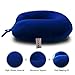 OXA Memory Foam Neck Pillow With 2 Pair of Earplugs, Double Buckcle, Dark Blue Travel Pillow