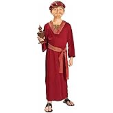 Forum Novelties Child's Biblical Times Wiseman Costume, Burgundy, Small , Red