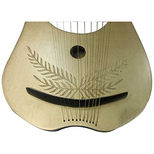 New Lyre Harp 10 Metal Strings Shesham Wood/Lyra Harp Free Soft Case & Key