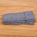 JET-BOND(TM) FS03 Thick Wool Woolen Cashmere Knitting Thigh High Knee Socks Warm Stockings (Thick Grey )
