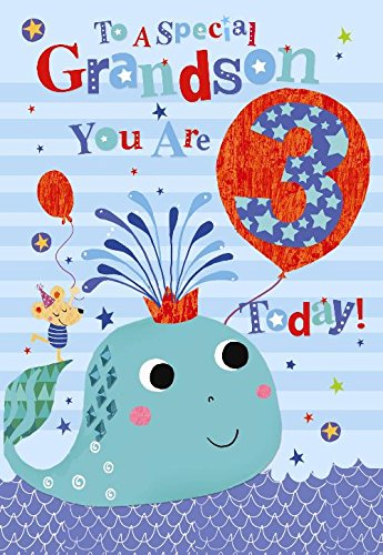 To A Special Grandson 3rd 3 Today Whale Balloon Design Happy