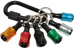 MUSISALY Key Chain Extension Bars 6Pcs Colored Aluminum Alloy Rods with Heavy Duty Carabiner for Outdoor and