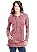 Vessos Women's Long Sleeve Pullover Hoodies Crewneck Fleece Tunic Slim Fit Sweatshirt with Kangaroo Pocket Purplish Red