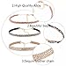 CrazyPiercing Choker Necklaces, Adjustable Collar Necklaces, Beaded Collar Necklace, Sequins Leather Velvet Chain Choker Necklace for Women Set of 3