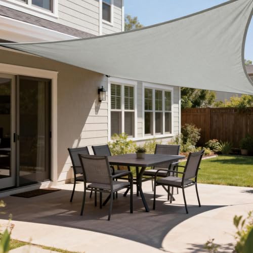 3x4m/4x5m Water-Repellent Sun Shade Sail - Sun Shading Rectangle Canopy Polyester Reinforced for Patio, Garden, Backyard, Lawn, Pool, Deck, Courtyard, Carport & Outdoor Areas (3 * 4m)