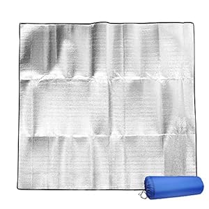 NSXIN Isomat, aluminium mat, thermische mat, 2 x 2 m, isolatiemat, aluminium, camping, outdoor, licht, waterdicht…