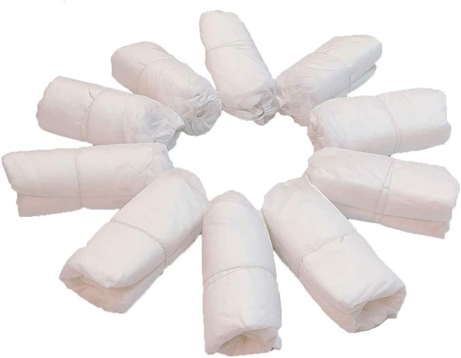 100Pack Non-woven Disposable Shoe Boot Covers Non-Slip White Cover Medical Durable Overshoes