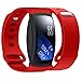 For Samsung Gear Fit 2 SM-R360, Ikevan ® Fashion Luxury Small size Silicone Watch Replacement Band Strap For Samsung Gear Fit 2 SM-R360 (Red)