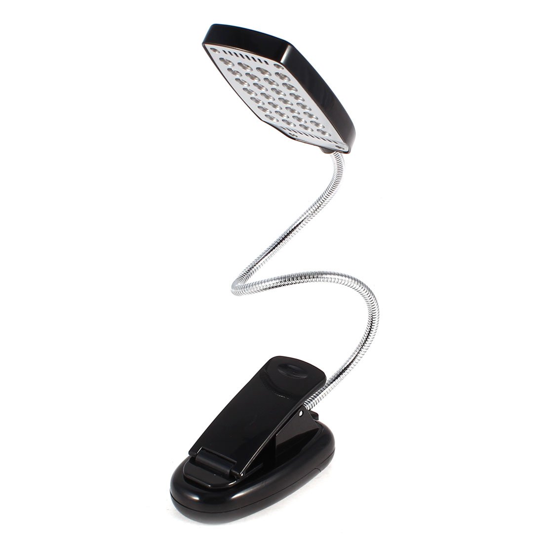 sourcing map PC Laptop Notebook Flexible Arm Clip-on USB 28 LED Light Reading Desk Lamp Black
