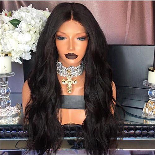 Natural Looking Body Wave100% Brazilian Remy Human Hair Glueless Lace Front Wigs150 Density (18Inch Lace Front Wig, Natural Color)