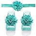 iiniim Baby Girls 5 Sets Headband Bow and Barefoot Sandals Foot Flower Band Gift