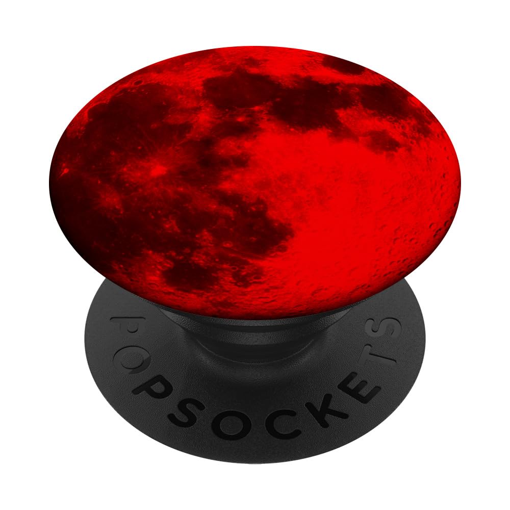 Full Moon Space Art -Red Moon- PopSockets Swappable PopGrip