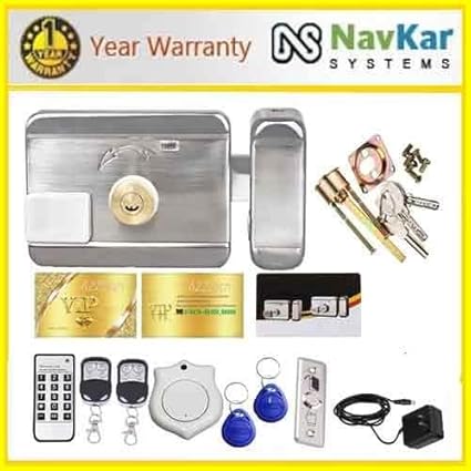 NAVKAR Electronic Door Lock for House Main Gate/Metal Door/ Wooden Door-Complete kit