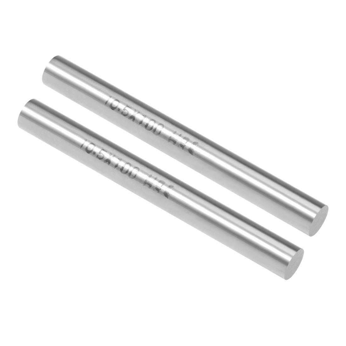 uxcell Round Steel Rod, 10.5mm HSS Lathe Bar Stock Tool 100mm Long, for Shaft Gear Drill Lathes Boring Machine Turning Miniature Axle, Cylindrical Pin DIY Craft Tool, 2pcs