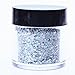 ECBASKET 1 Jar Hottest Hexagon Shinning Silver Glitter Powder Nail Glitter Slices