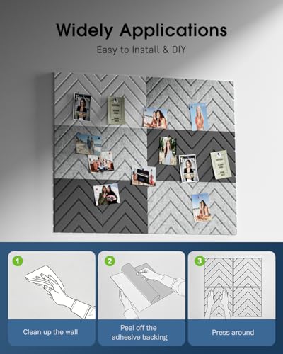 Woovio Sound Proofing Panels, 12 Pack Self-Adhesive acoustic wall panels High Density Acoustic Panels for Podcast Studio, Living Room, Offices 30x30x0.9cm White