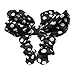 Polytree 5pcs Cute Girls Women's Big Polka Dot Rabbit Ear Hair Bow Tie Bands Ponytail Holder