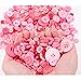 Swpeet 650 Pieces Assorted Sizes Resin Buttons 2 and 4 Holes Round Craft Buttons for Sewing DIY Crafts Children's Manual Button Painting (Pink)